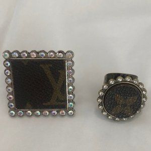 Upcyle Ring Bundle - 2 rings, large square and smaller round